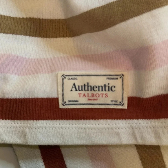 Talbots Rose Stripped Long Sleeve Tee - Picture 6 of 8